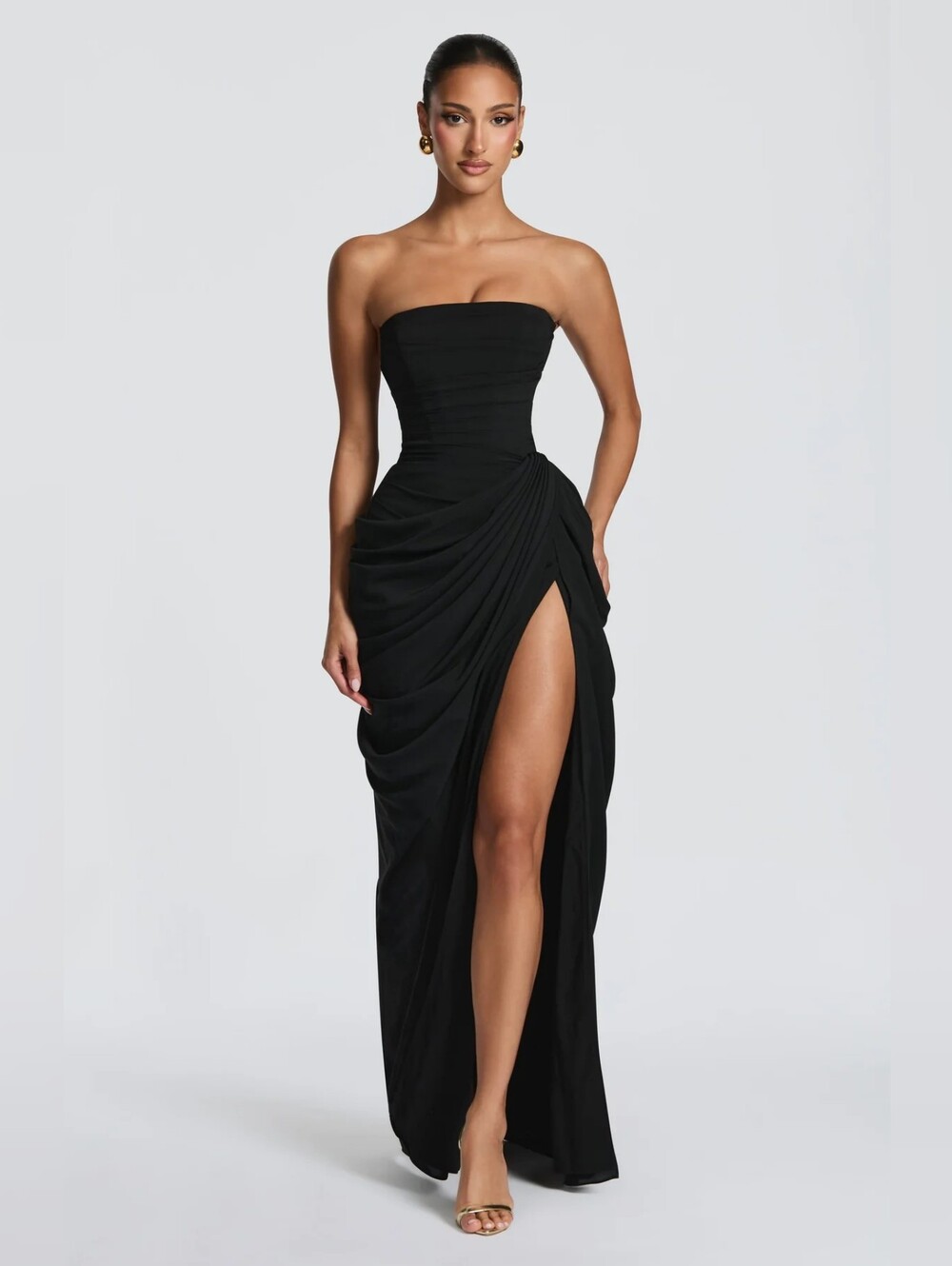 Vestido largo Cyra - Negro Babyboo NWT $283